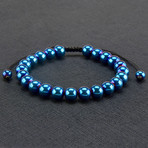 Blue IP Hematite Stone Adjustable Bracelet