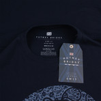 Paisley Target T-Shirt // Navy (XS)