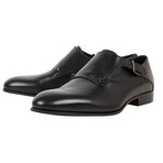 Valentino // Rockstud Monkstrap Leather Dress Shoes // Black (US: 7)
