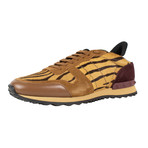 Valentino // Tiger Print Rockstud Suede Sneakers // Multi-Color (US: 7)