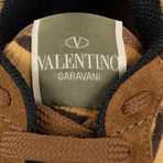 Valentino // Tiger Print Rockstud Suede Sneakers // Multi-Color (US: 10)