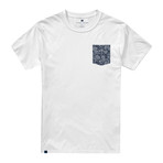 Vintage Floral Pocket T-Shirt // White (M)