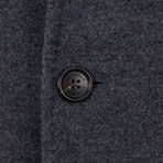 Double Breasted Hidden Zip Overcoat // Gray (Euro: 56)