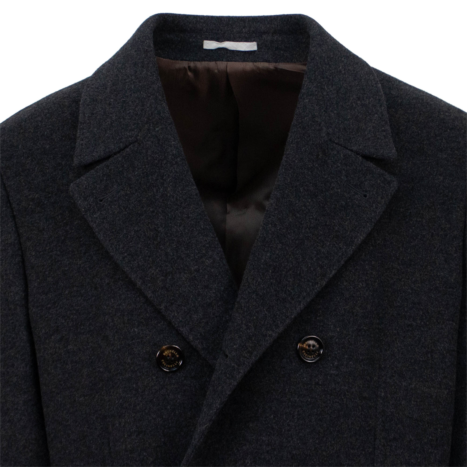 Brunello Cucinelli // Double Breasted Wool Blend Overcoat Coat // Gray ...