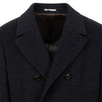 Brunello Cucinelli // Double Breasted Wool Blend Overcoat Coat // Gray (Euro: 50)