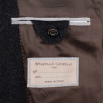 Brunello Cucinelli // Double Breasted Wool Blend Overcoat Coat // Gray (Euro: 50)