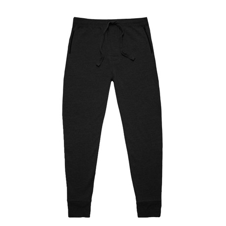 Zip Fleece Sweatpant // Black (S)