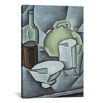 Still Life with a Bottle of Wine + an Earthenware Water Jug (26"W x 18"H x 0.75"D)