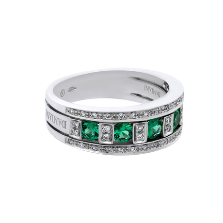 Damiani 18k White Gold Diamond Ring I // Ring Size: 7