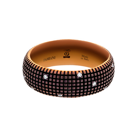 Damiani 18k Black Gold Diamond Ring // Ring Size: 8