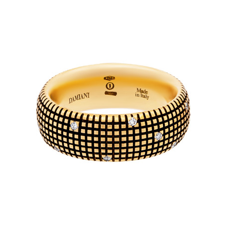 Damiani 18k Black Gold + 18k Rose Gold Diamond Ring II // Ring Size: 10 (Ring Size: 7)