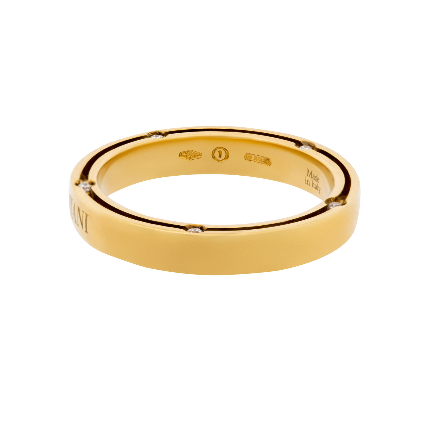 Damiani 18k Yellow Gold Diamond Ring I (Ring Size: 8) - Damiani - Touch ...