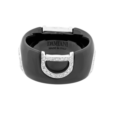 Damiani 18k White Gold Diamond Ring // Ring Size: 6