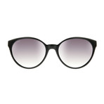 Tod's // Women's Round Sunglasses // Black + Gray Gradient
