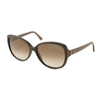 Tod's // Women's Large Square Sunglasses // Brown + Brown Gradient