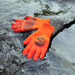 Knit Waterproof Gloves // Safety Orange (L)