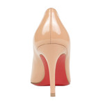 Women's // Simple 85mm Patent Leather Pumps // Nude (Euro: 40)
