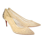 Women's // Follies Strass 70mm Glitter Heels // Beige (Euro: 40)