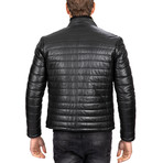 Puffed Leather Jacket // Black (3XL)