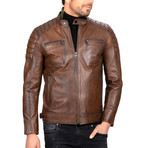 Classic Leather Jacket // Chestnut (2XL)