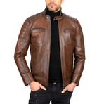 Classic Leather Jacket // Chestnut (M)