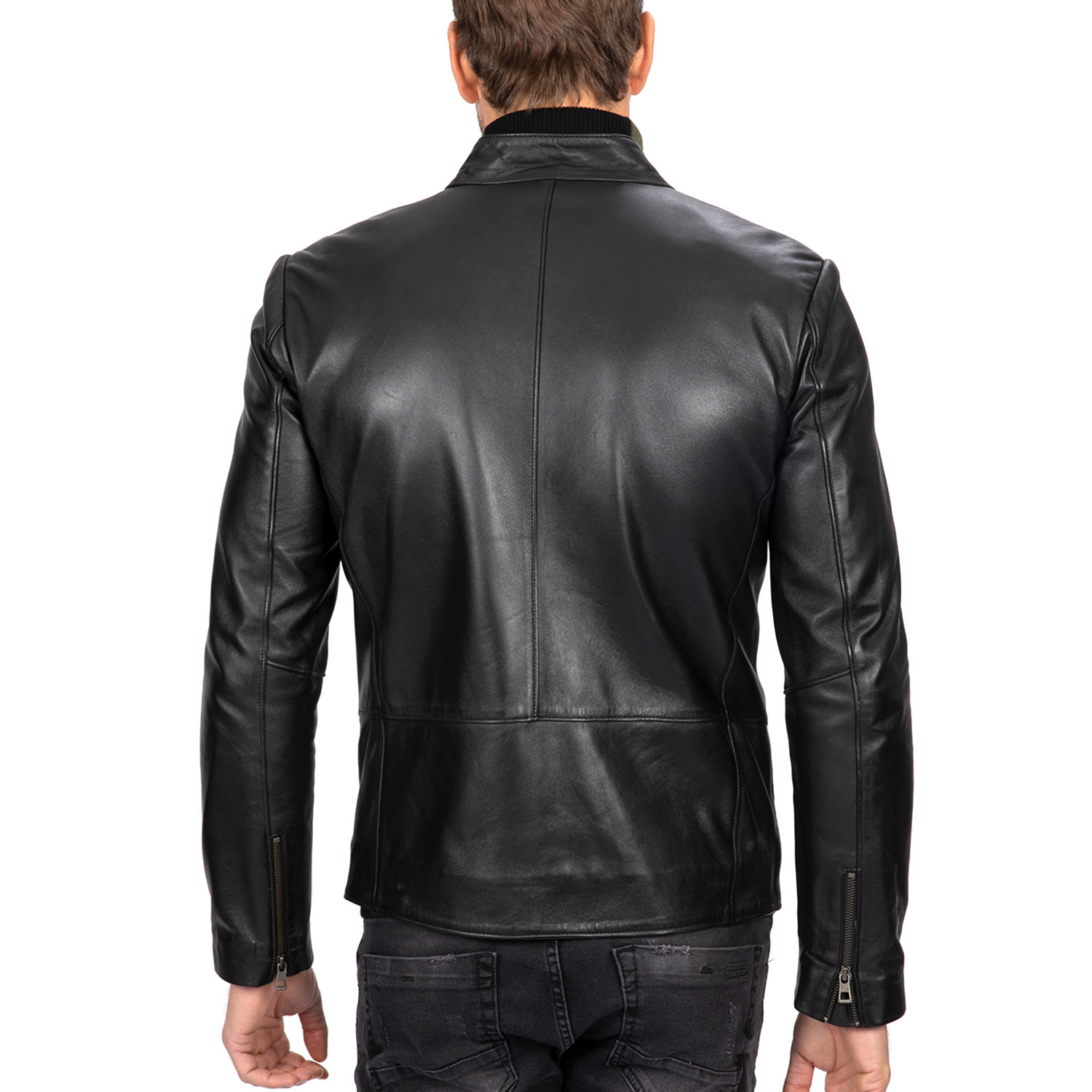 Fitted Motorcycle Leather Jacket // Black (S) - Paul Parker - Touch of ...