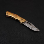 Damascus Liner Lock Folding Knife // 2701