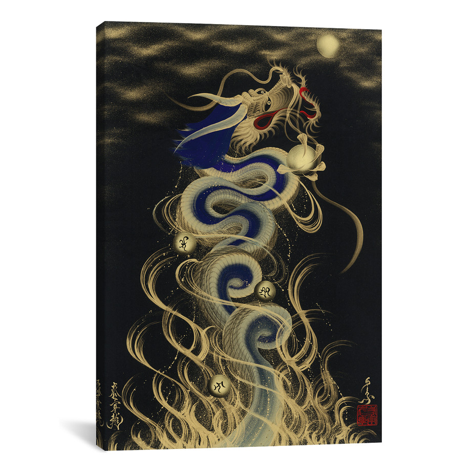 One-Stroke Dragon - Edo-Inspired Dragon Art - Touch of Modern