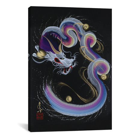 Guardian Rainbow Dragon // One-Stroke Dragon (18"W x 26"H x 0.75"D)