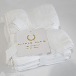 Alfred Sung Luxe Collection // Wash Cloth // Set of 4 (White)