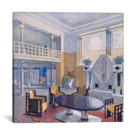 Viennese Project from a Hall in Modernist style // Unknown Artist (18"W x 18"H x 0.75"D)
