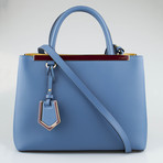 Fendi // Cerulean Leather Petite 2Jours Tote Bag // Blue