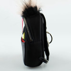 Fendi // Monster Vinyl + Leather Bag Bugs Backpack Charm Keychain // Black