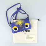 Fendi // Leather Micro Bag Bugs Baguette Messenger Bag // Purple