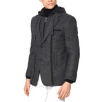 K7534 Overcoat // Patterned Anthracite (3XL)