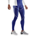 COOLING Compression Long Tights // White Zephyr (Small)