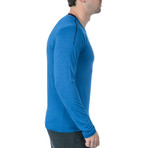 Everyday Long-Sleeve Fitness Tech T // Blue (L)