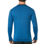 Everyday Long-Sleeve Fitness Tech T // Blue (M)