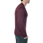Everyday Long Sleeve Fitness Tech T // Dark Red (L)
