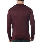 Everyday Long Sleeve Fitness Tech T // Dark Red (S)