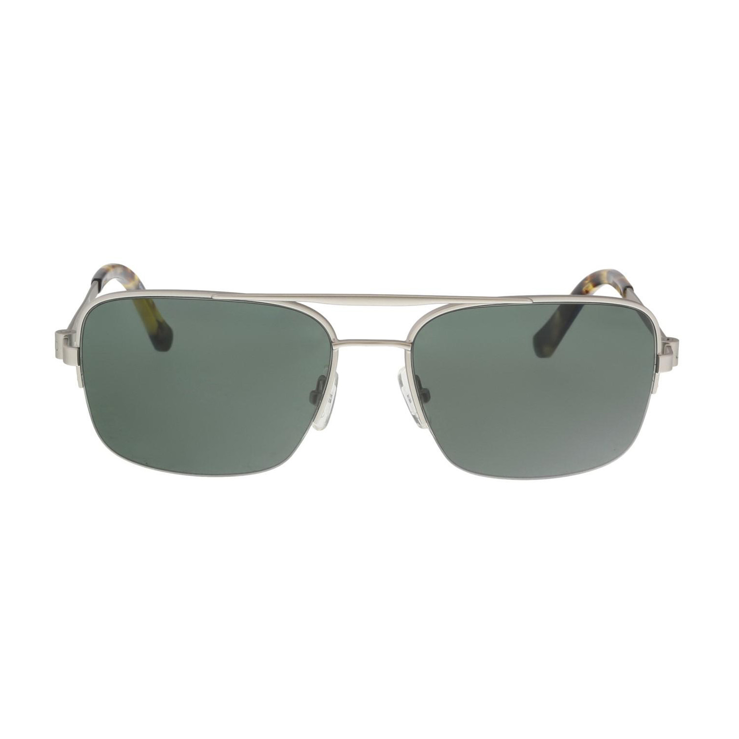 Calvin Klein // Navigator Sunglasses // Silver + Green Gray - Designer ...