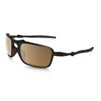 Oakley // Badman Pewter Tungsten Iridium Polarized Sunglasses // Matte Gunmmetail + Iridum