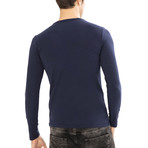 Dashiell Long Sleeve Shirt // Navy Blue (2XL)