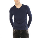 Dashiell Long Sleeve Shirt // Navy Blue (L)