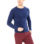 Django Long Sleeve Shirt // Navy Blue (XL)