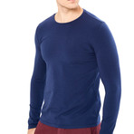 Django Long Sleeve Shirt // Navy Blue (2XL)