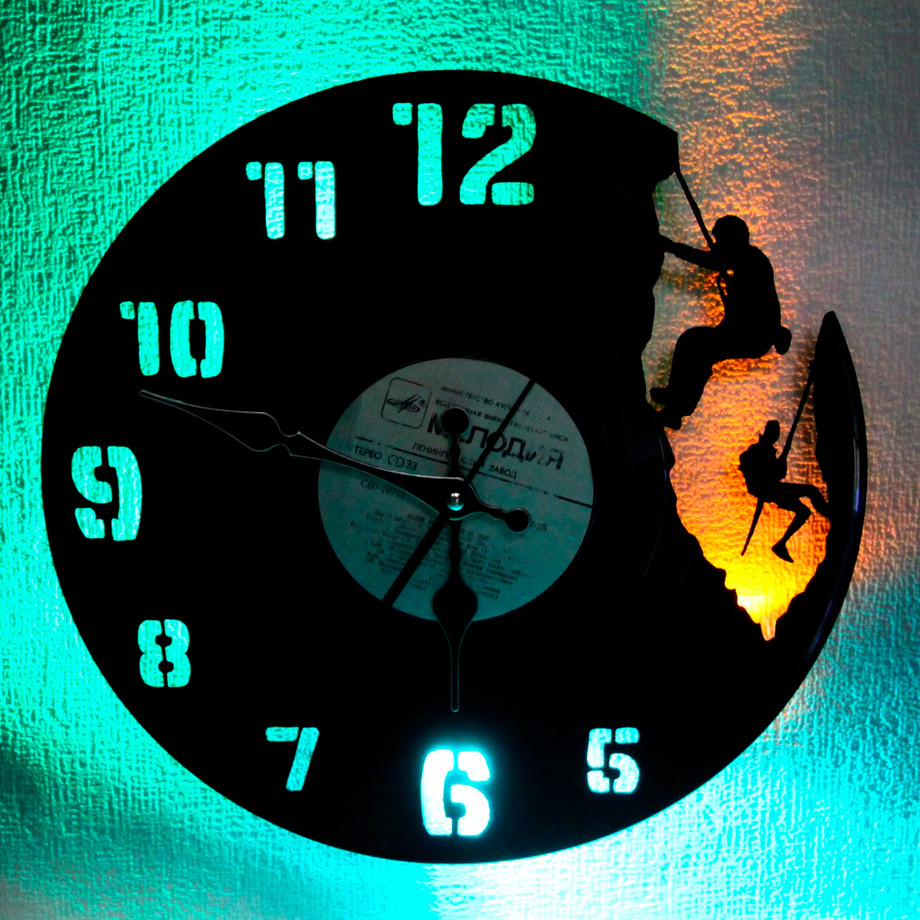 VinylRecordLights - LED Clocks Made From Vinyl Records - Touch of Modern