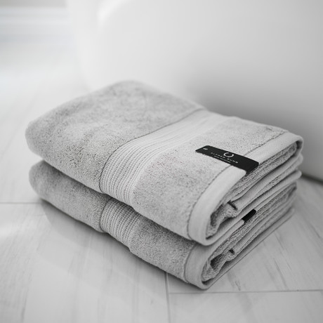 Alfred Sung Hotel Collection // Bath Towel // Set of 2 (Graphite)