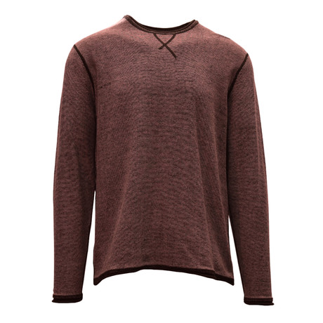 Kearney Long Sleeve Sweater // Terracotta + Silk White (S)