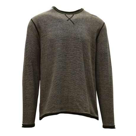Kearney Long Sleeve Sweater // Tactical Green + Silk White (S)